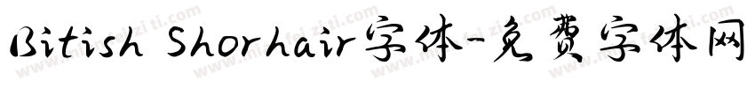 Bitish Shorhair字体字体转换